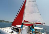 sailing team on yacht